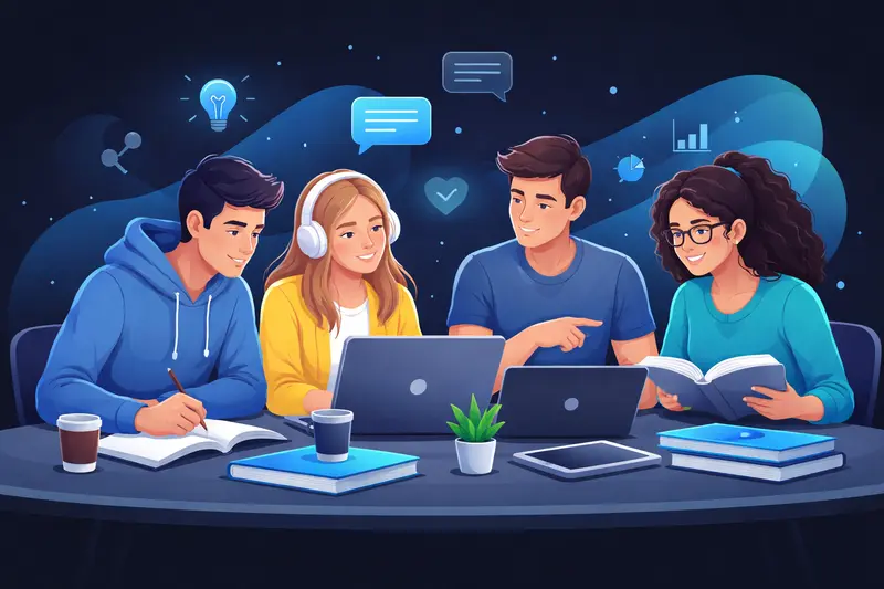 Lerngruppe gemeinsam lernen