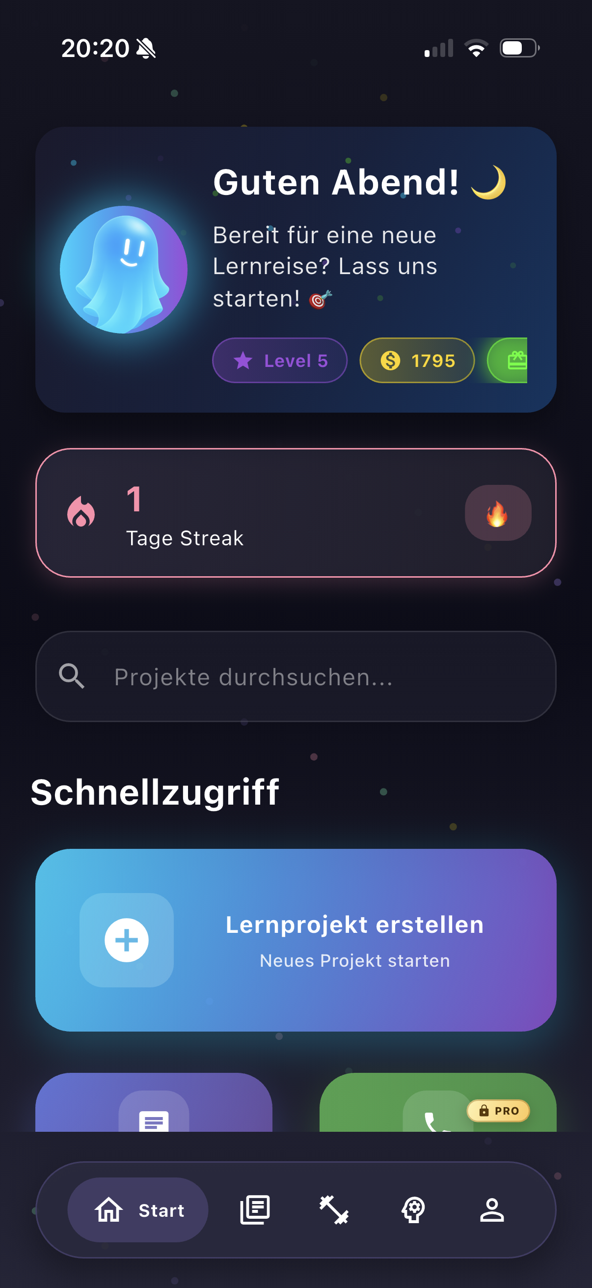 Nachhilfe Mentor App – Startseite